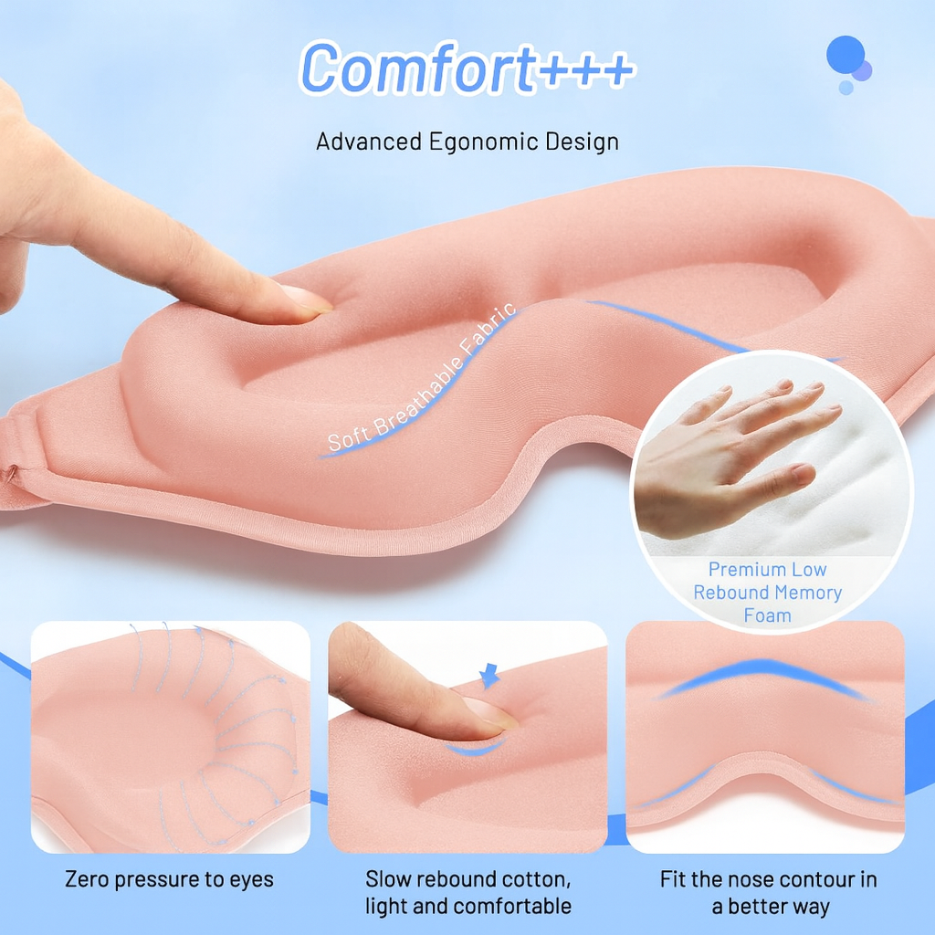 DreamCloud™ 3D Memory Foam Sleep Mask™