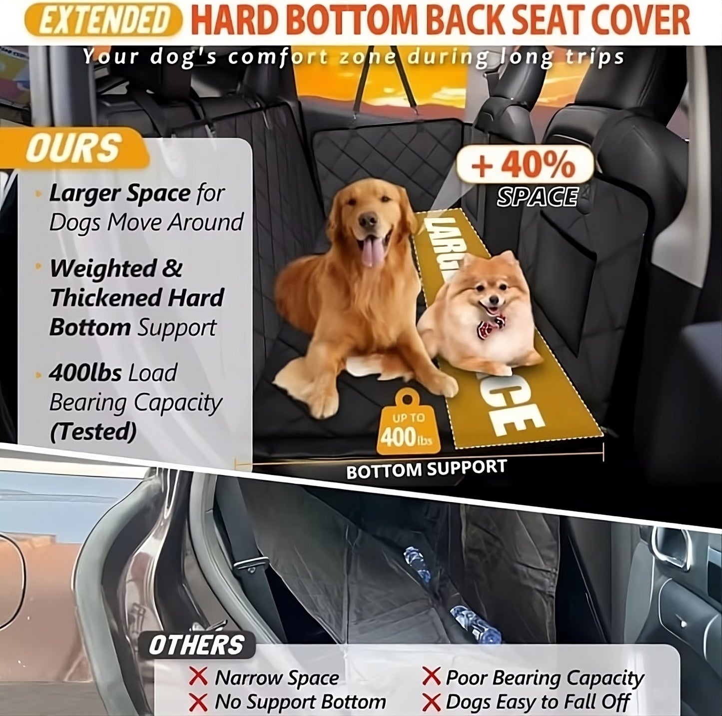 Dog Back Seat Extender